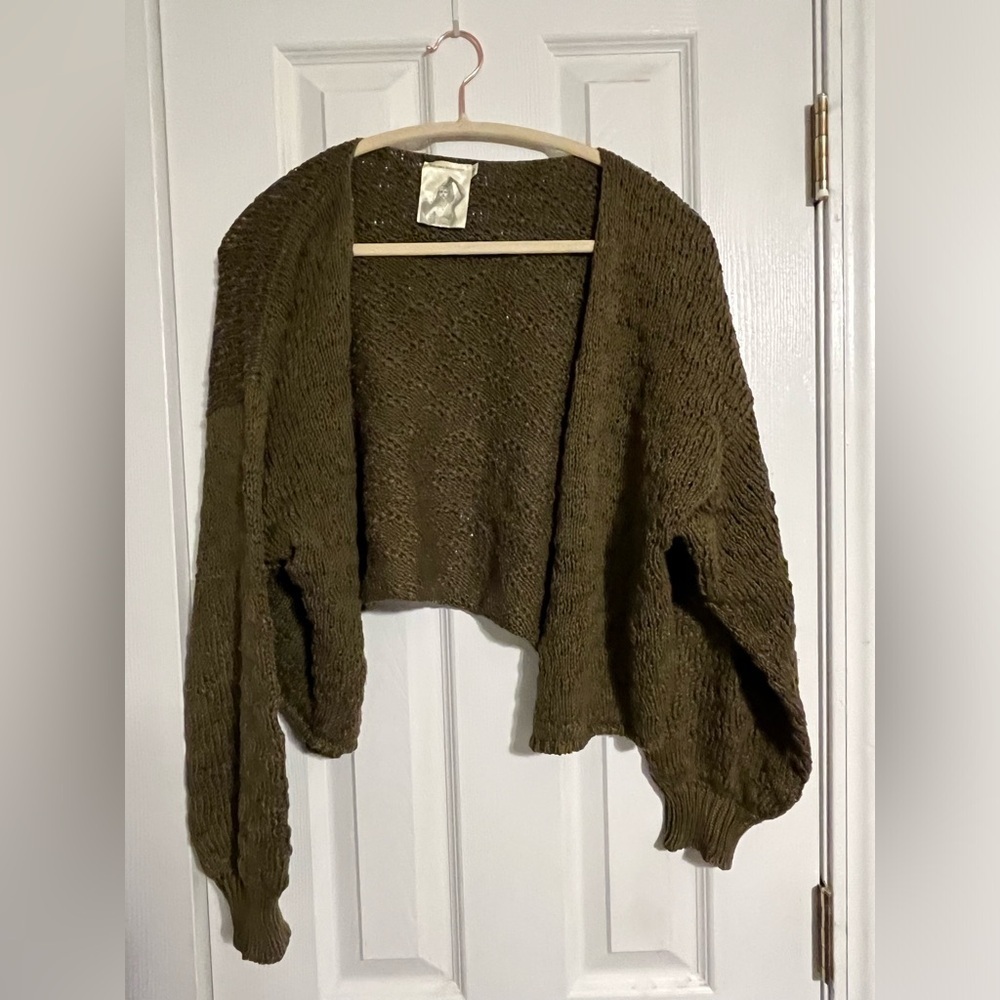 Barabas and Covey Handloomed in USA Open Cardigan women's size small